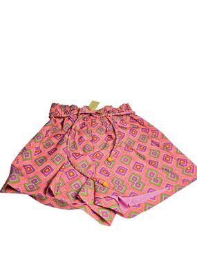 Jade Geometric Orange Pink Women's Artsy Boho Sz L